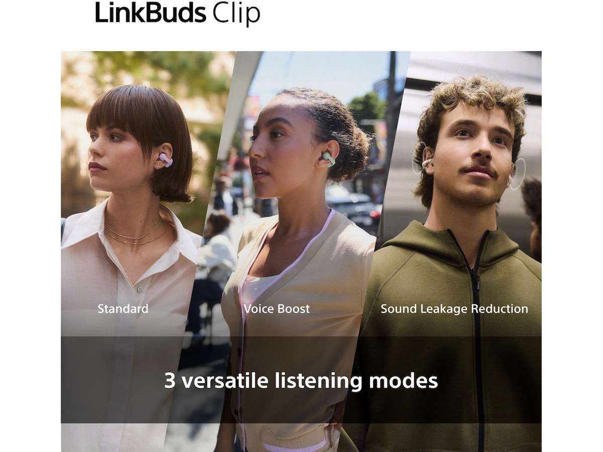 Sony LinkBuds Clip åpne øretelefoner (lavendel) Hodetelefoner