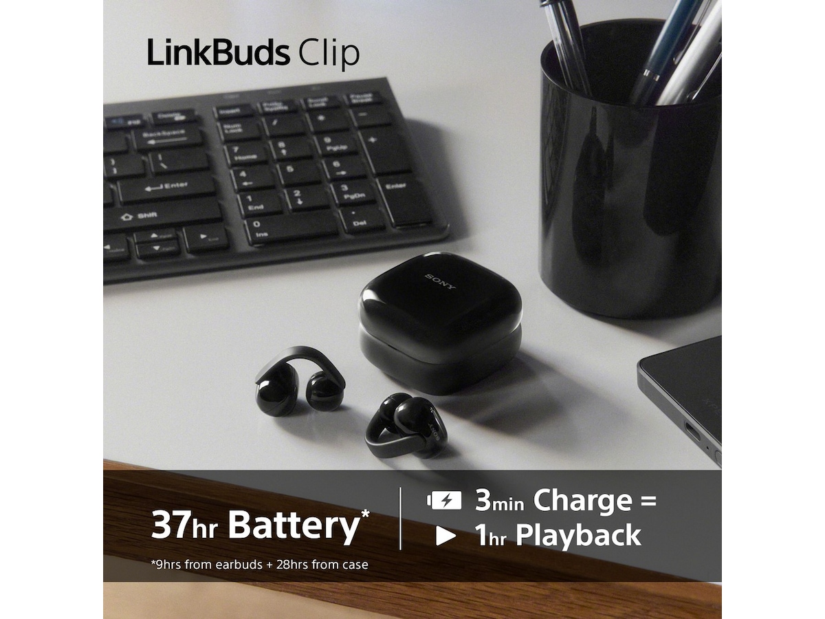 Sony LinkBuds Clip åpne øretelefoner (lavendel) Hodetelefoner