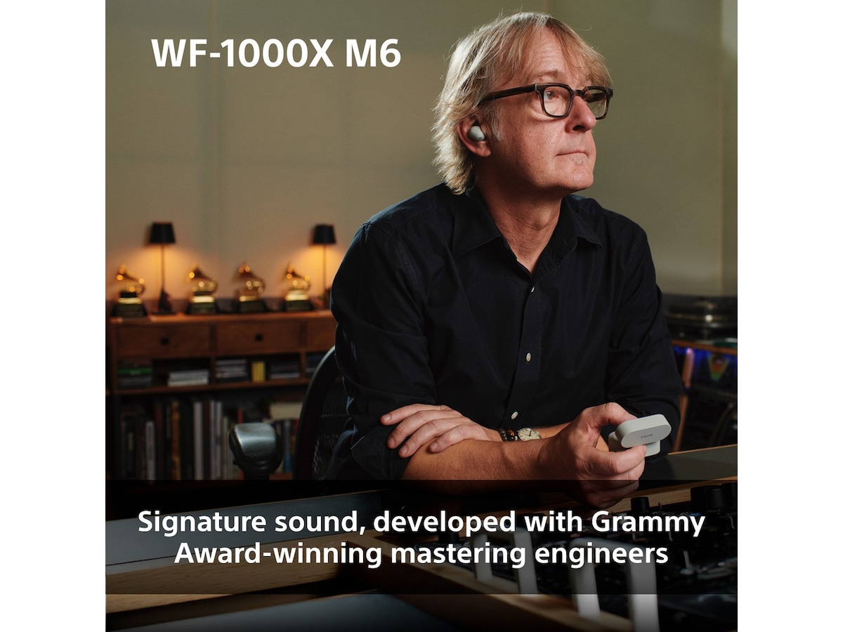 Sony WF-1000XM6 trådløse ørepropper med støydemping (Platinum Silver) Ørepropper