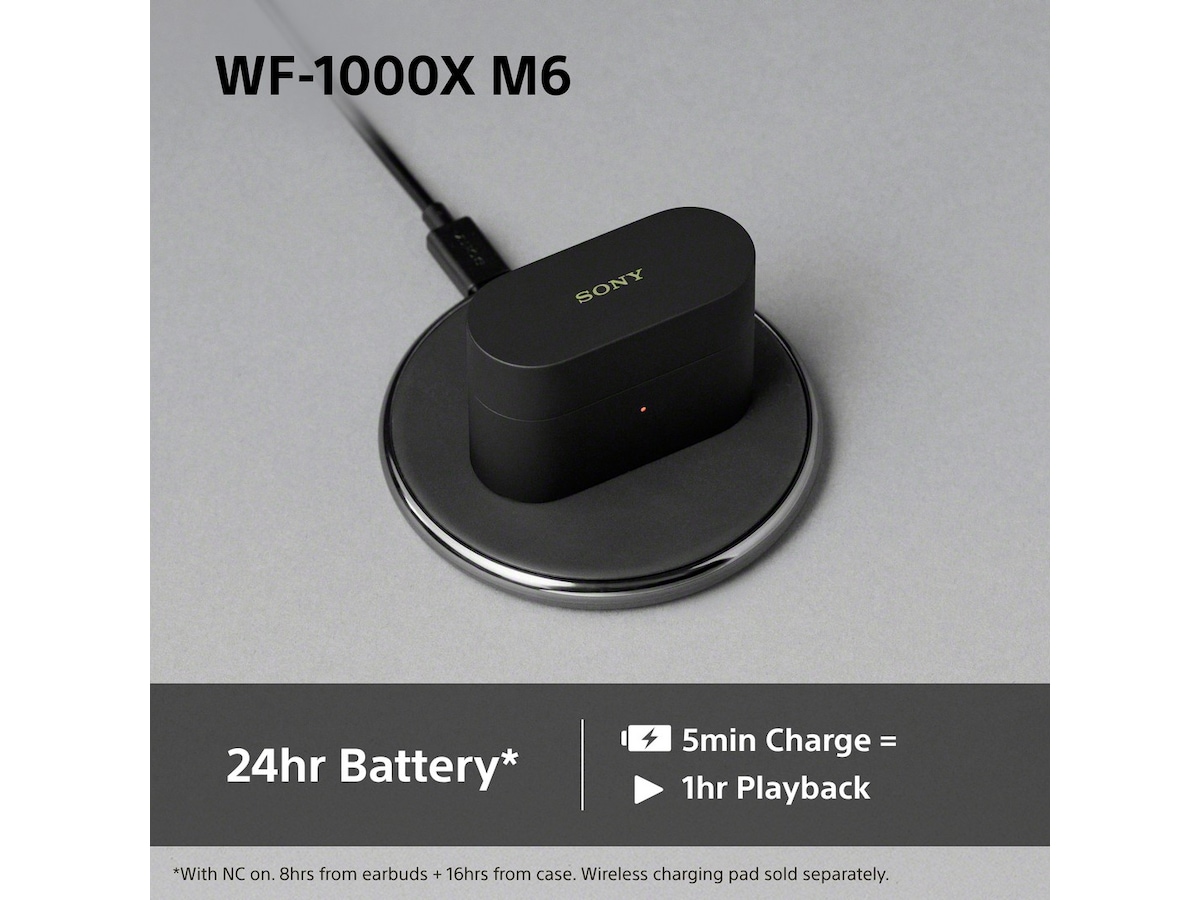 Sony WF-1000XM6 trådløse ørepropper med støydemping (Platinum Silver) Ørepropper