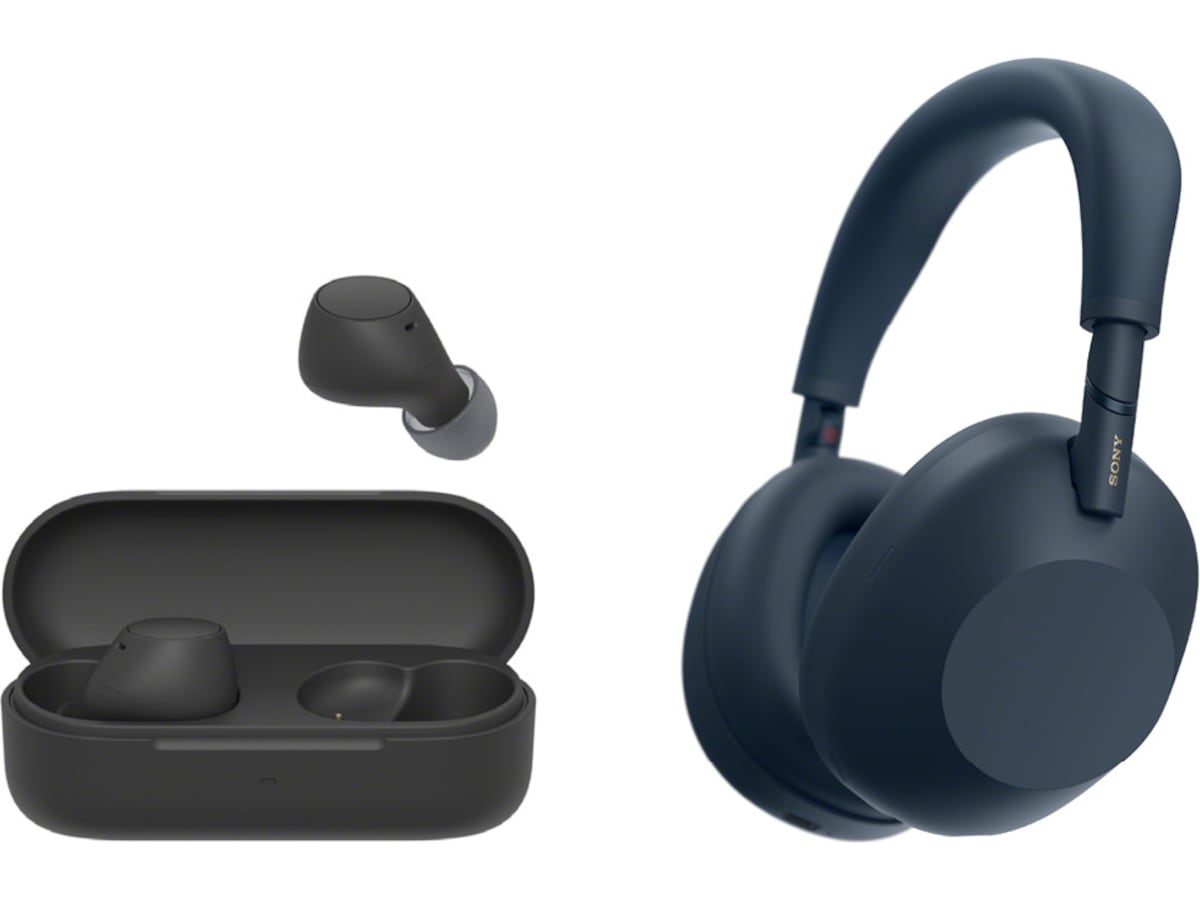 Sony WH-1000XM6 trådløse hodetelefoner, over-ear (blå) + WF-510 buds Hodetelefoner