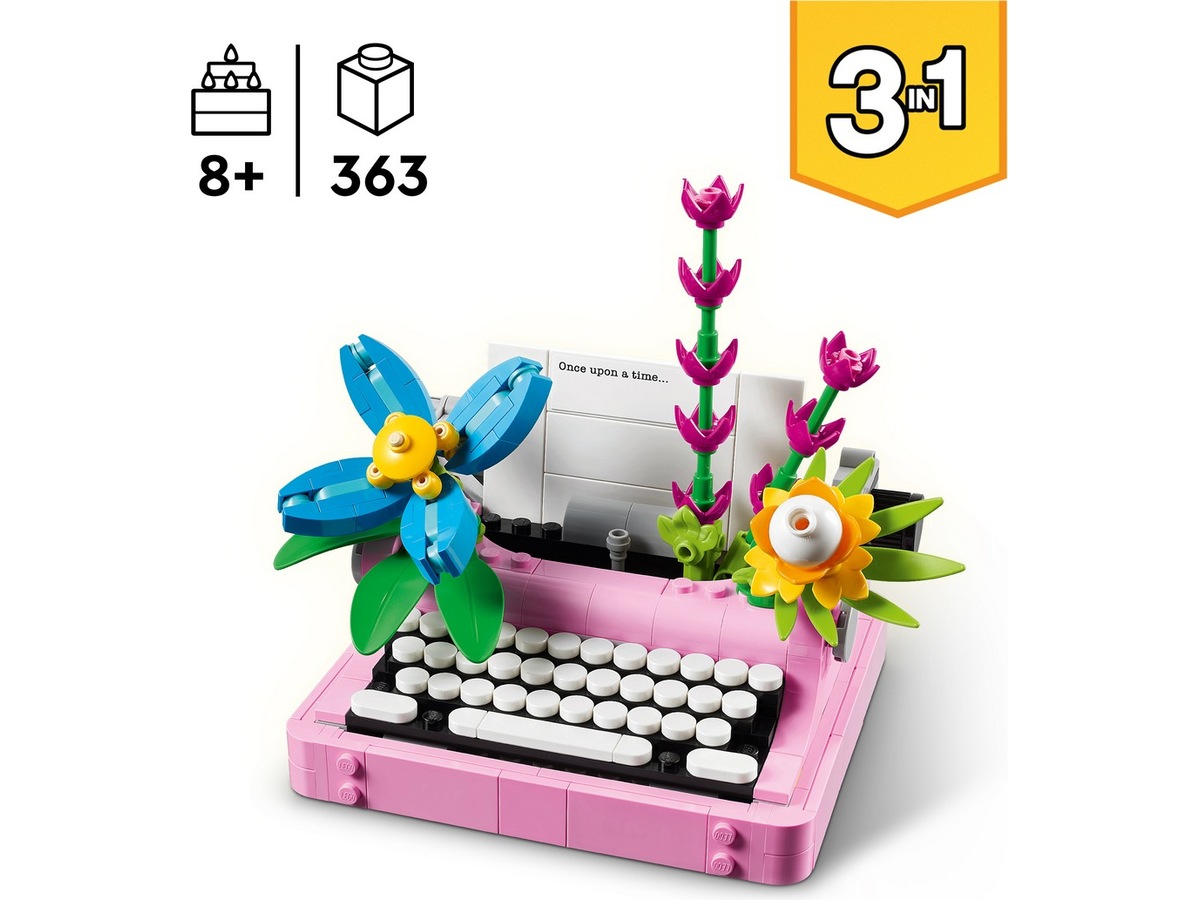 LEGO Creator 31169 skrivemaskin med blomster LEGO