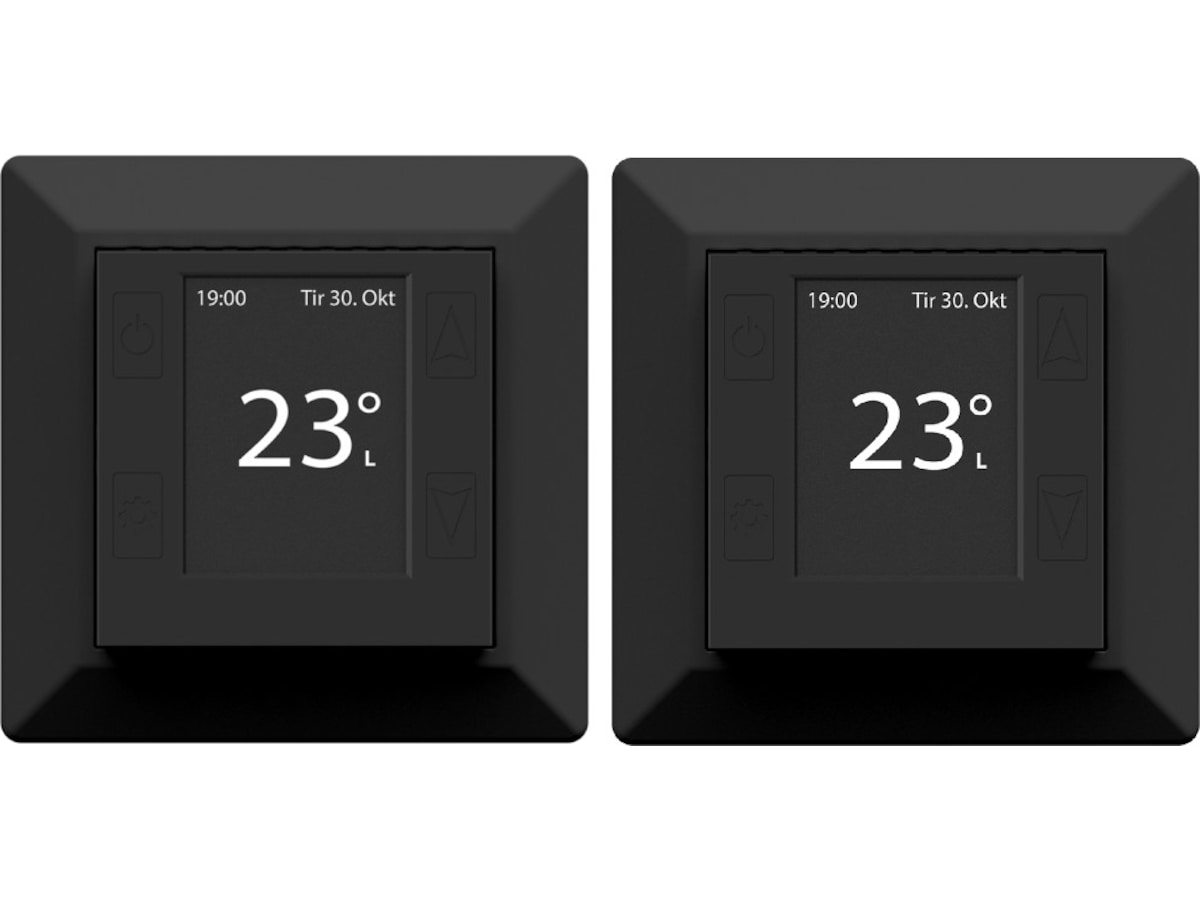 Mill Smart WiFi gulvtermostat 2-pack (sort) Tilbehør til varme