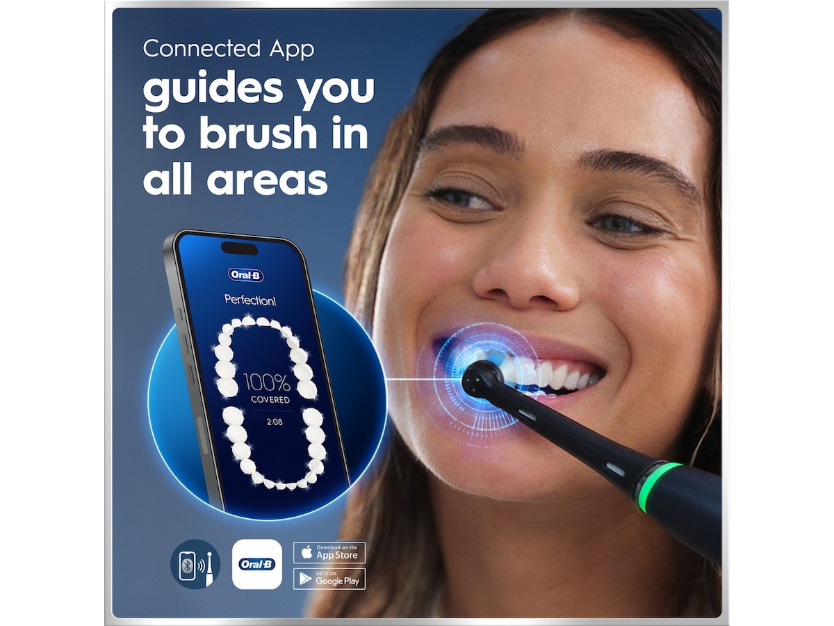 Oral-B iO6 elektrisk tannbørste (svart og rosa) Tilbehør til tannpleie