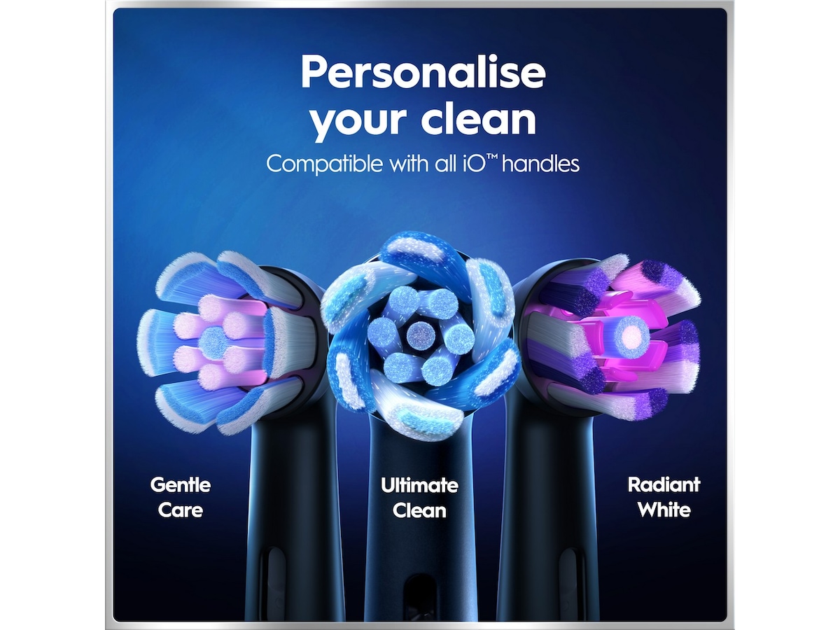 Oral-B iO6 elektrisk tannbørste (svart og rosa) Tilbehør til tannpleie