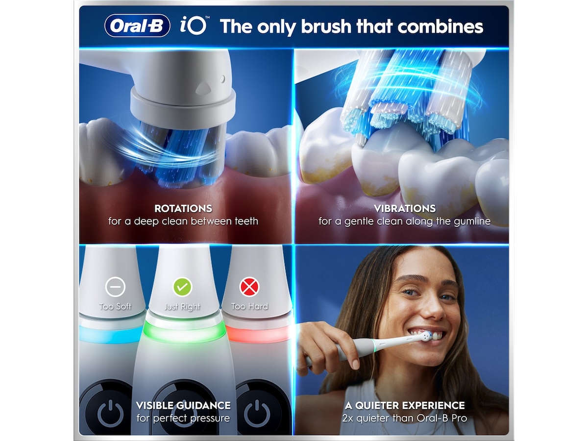 Oral-B iO6 elektrisk tannbørste (grå) Tilbehør til tannpleie