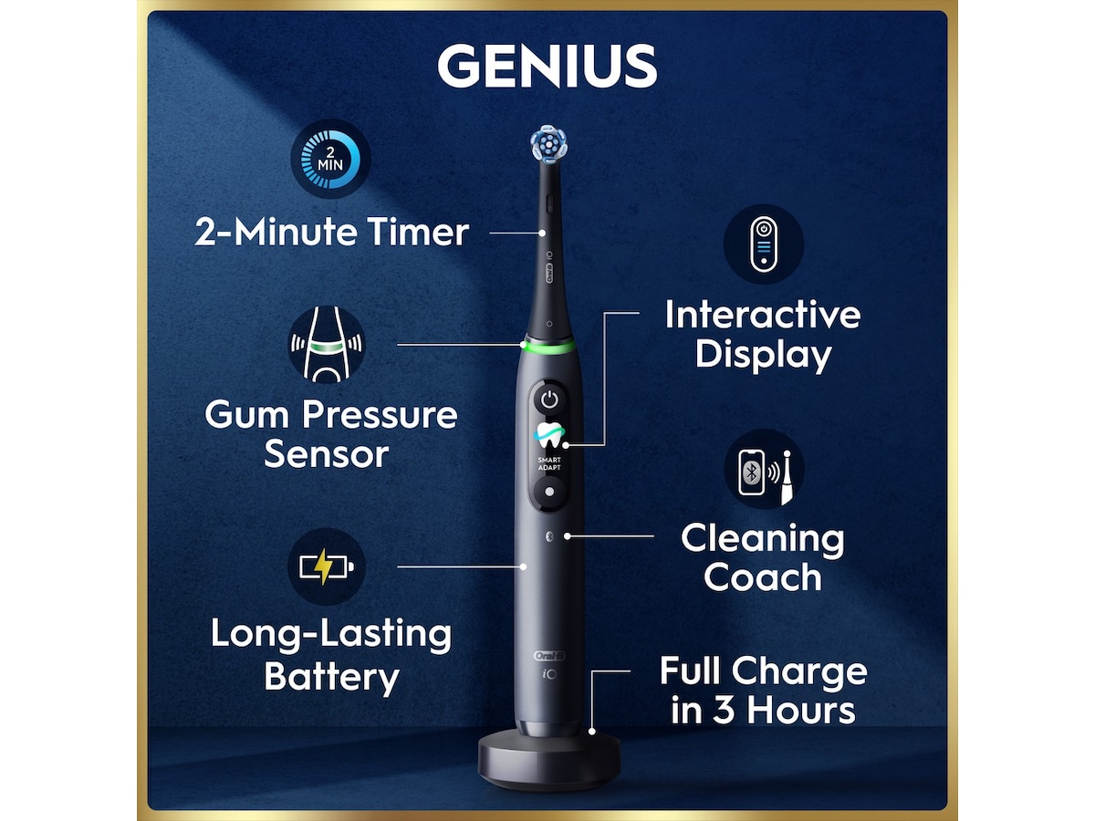 Oral-B iO9 elektrisk tannbørste (svart) Tilbehør til tannpleie