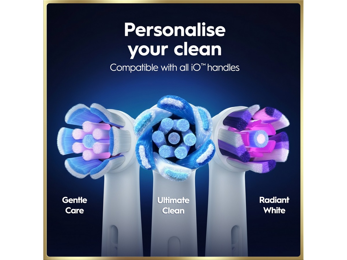 Oral-B iO9 elektrisk tannbørste (hvit) Tilbehør til tannpleie