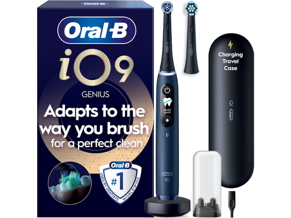 Oral-B iO9 elektrisk tannbørste (blå) Tilbehør til tannpleie