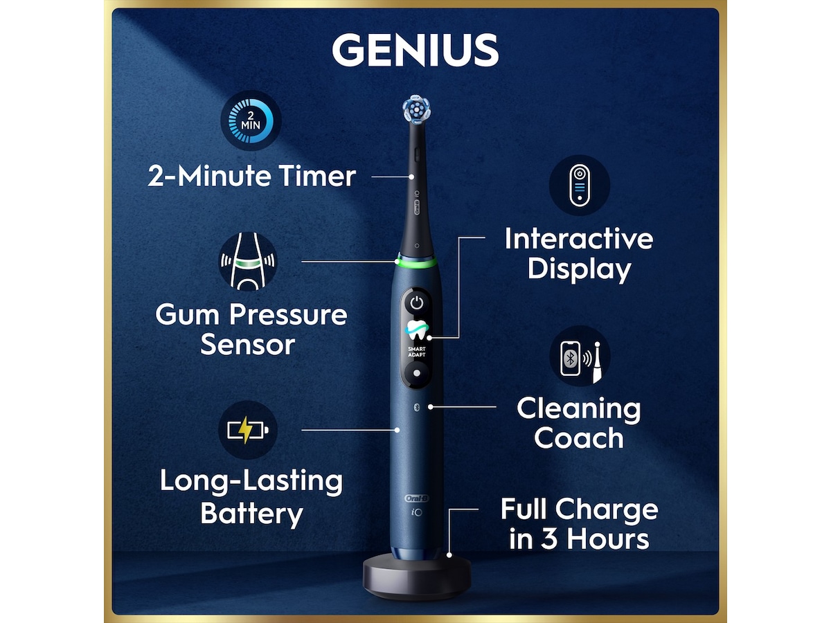 Oral-B iO9 elektrisk tannbørste (blå) Tilbehør til tannpleie
