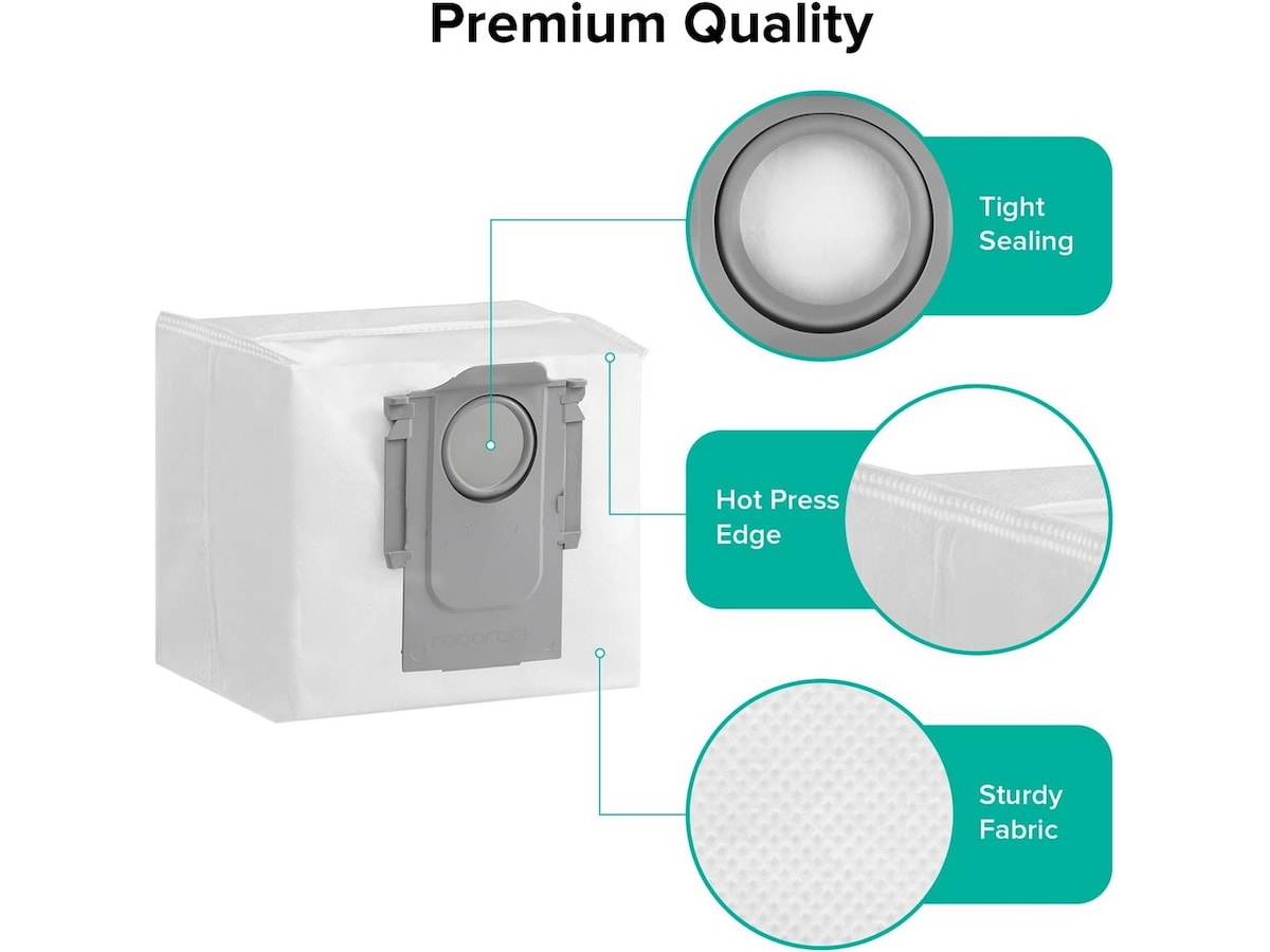 Roborock støvpose for ladestasjon 6 stk Tilbehør til støvsugere & rengjøring