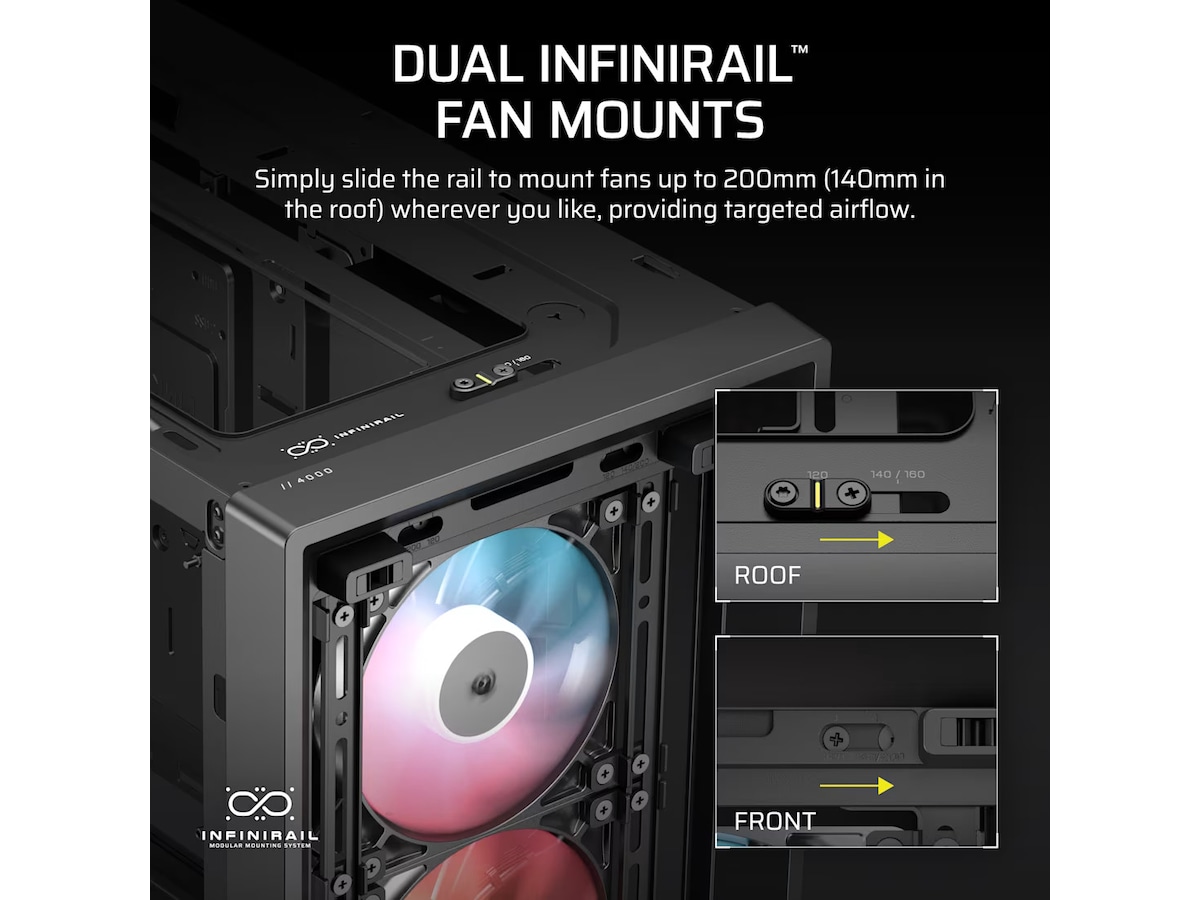 Corsair Frame 4000D LCD RS Performance midi tower (sort) Midi tower