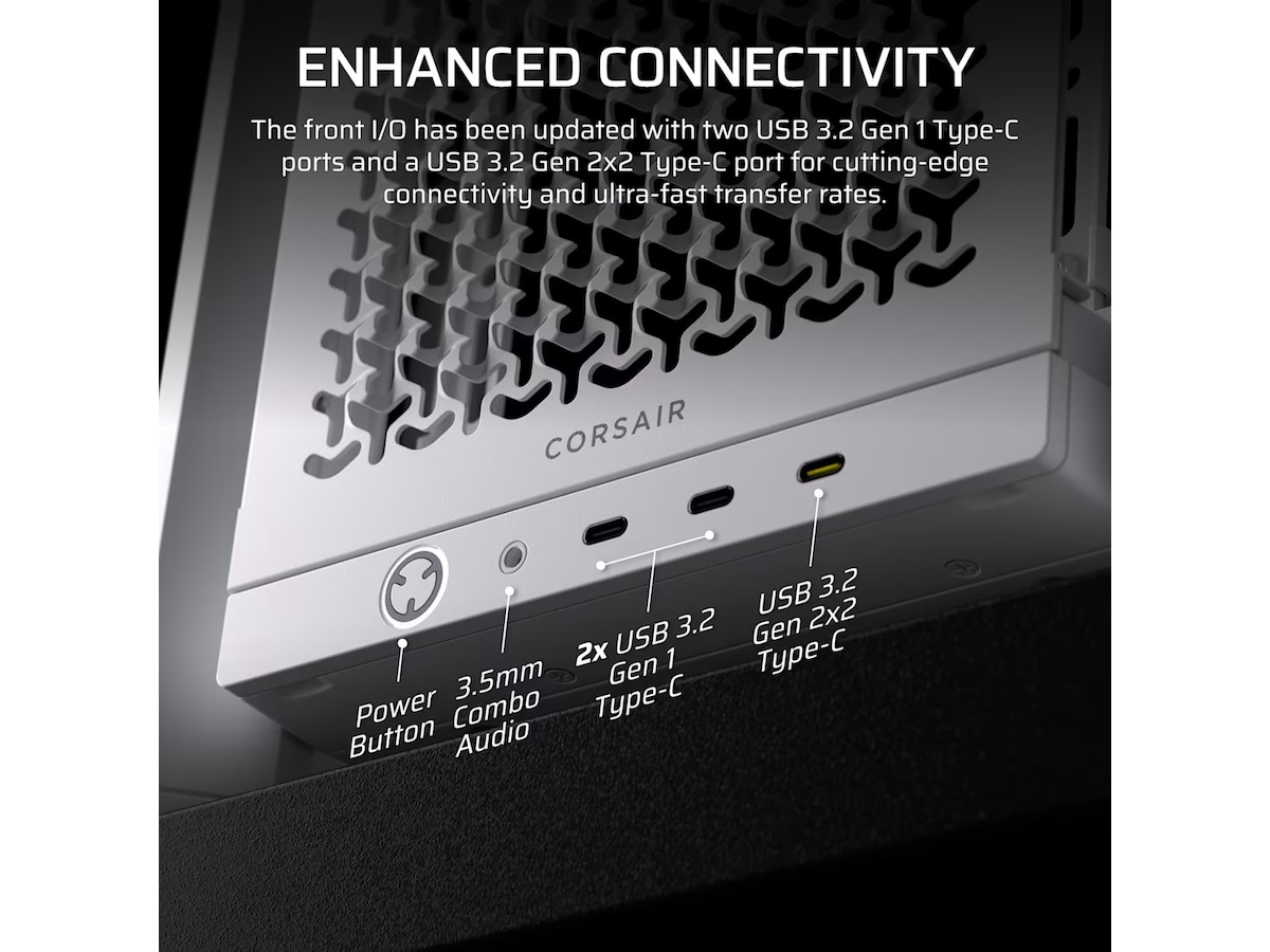 Corsair Frame 4000D LCD RS Performance mid tower (hvit) Midi tower