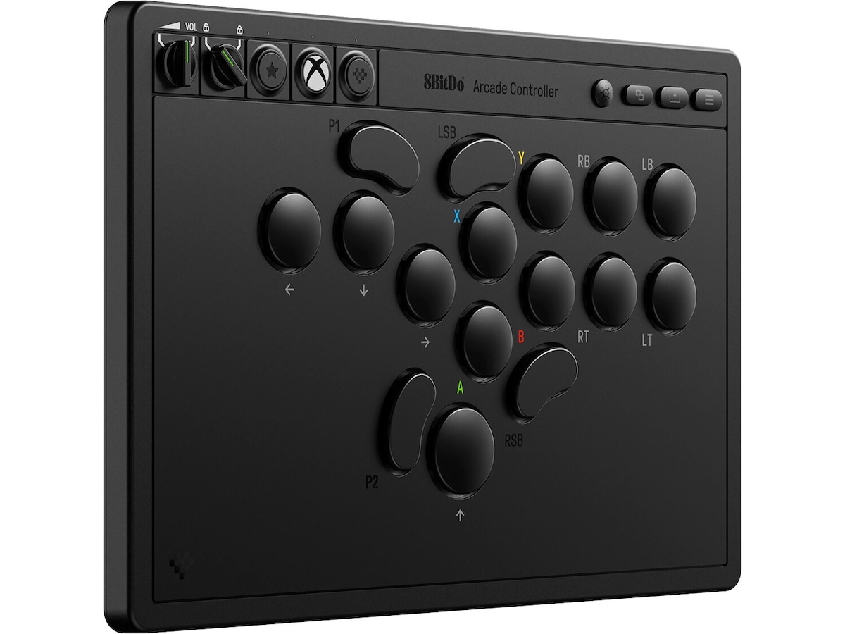 8BitDo arkadekontroller Xbox/PC (svart) Tilbehør til spillkonsoller