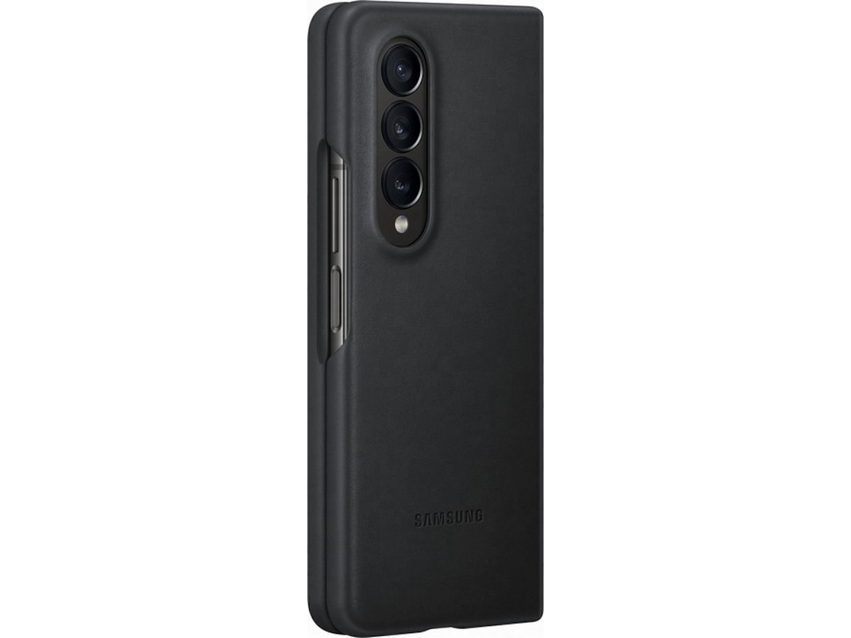 Samsung Galaxy Z Fold4 Leather Deksel (sort) Mobildeksel