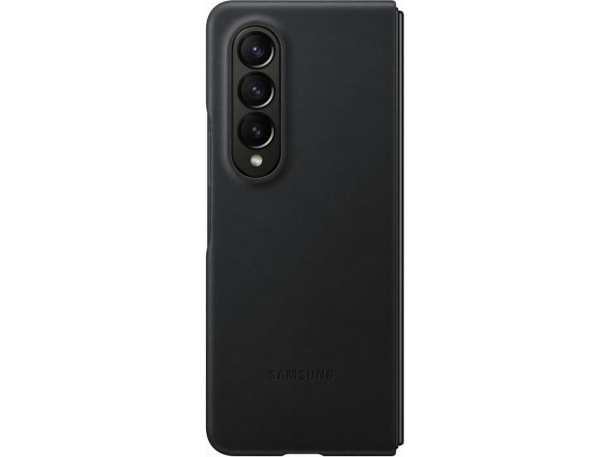 Samsung Galaxy Z Fold4 Leather Deksel (sort) Mobildeksel