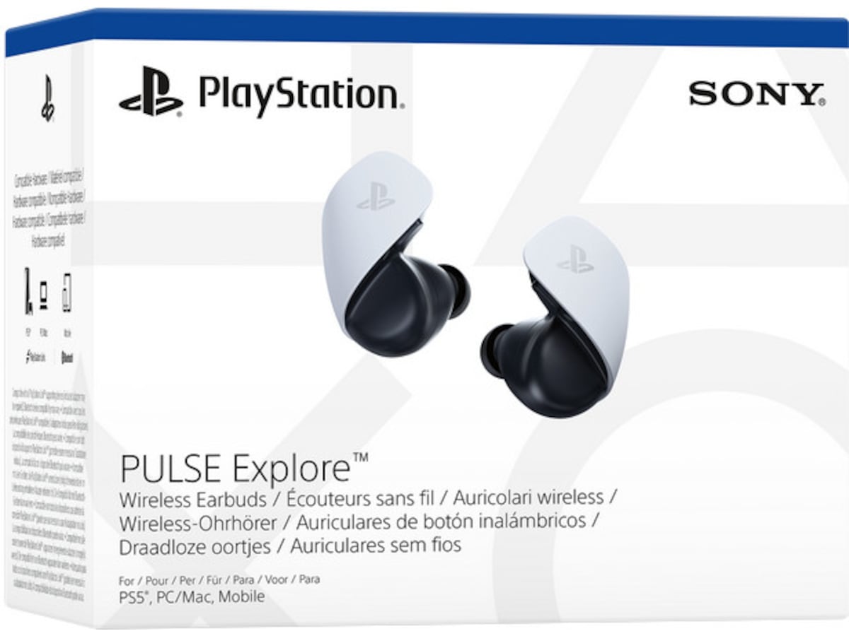 PlayStation Pulse Explore trådløse øreplugger (hvit) Gamingheadset
