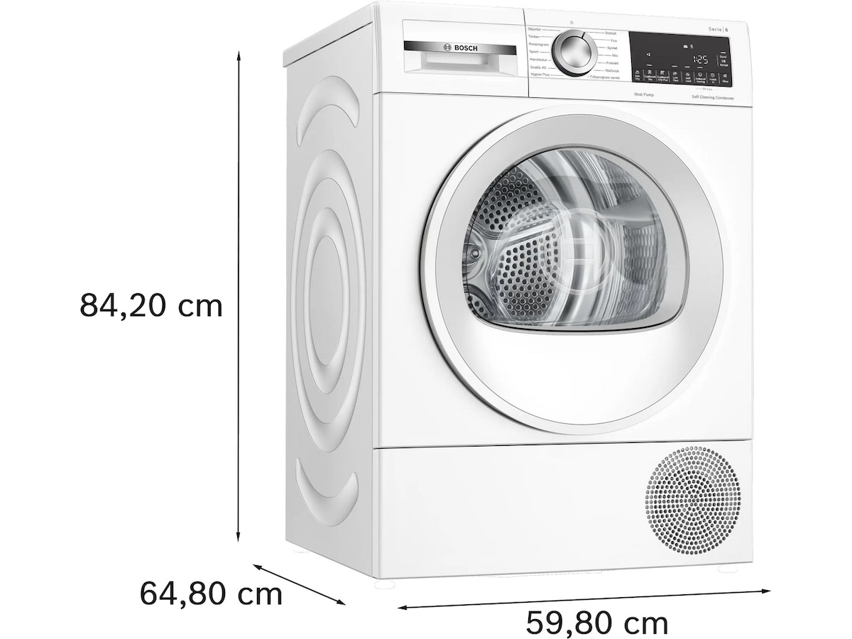 Bosch Serie 6 WQG2450MSN tørketrommel Tørketrommel