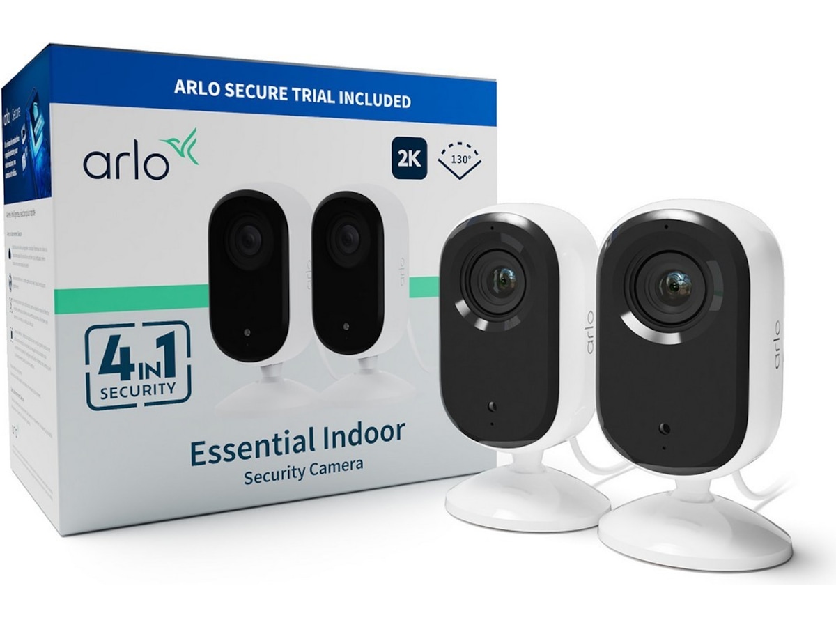 Arlo Essential 2 2K overvåkningskamera 2-pack Overvåkningskameraer