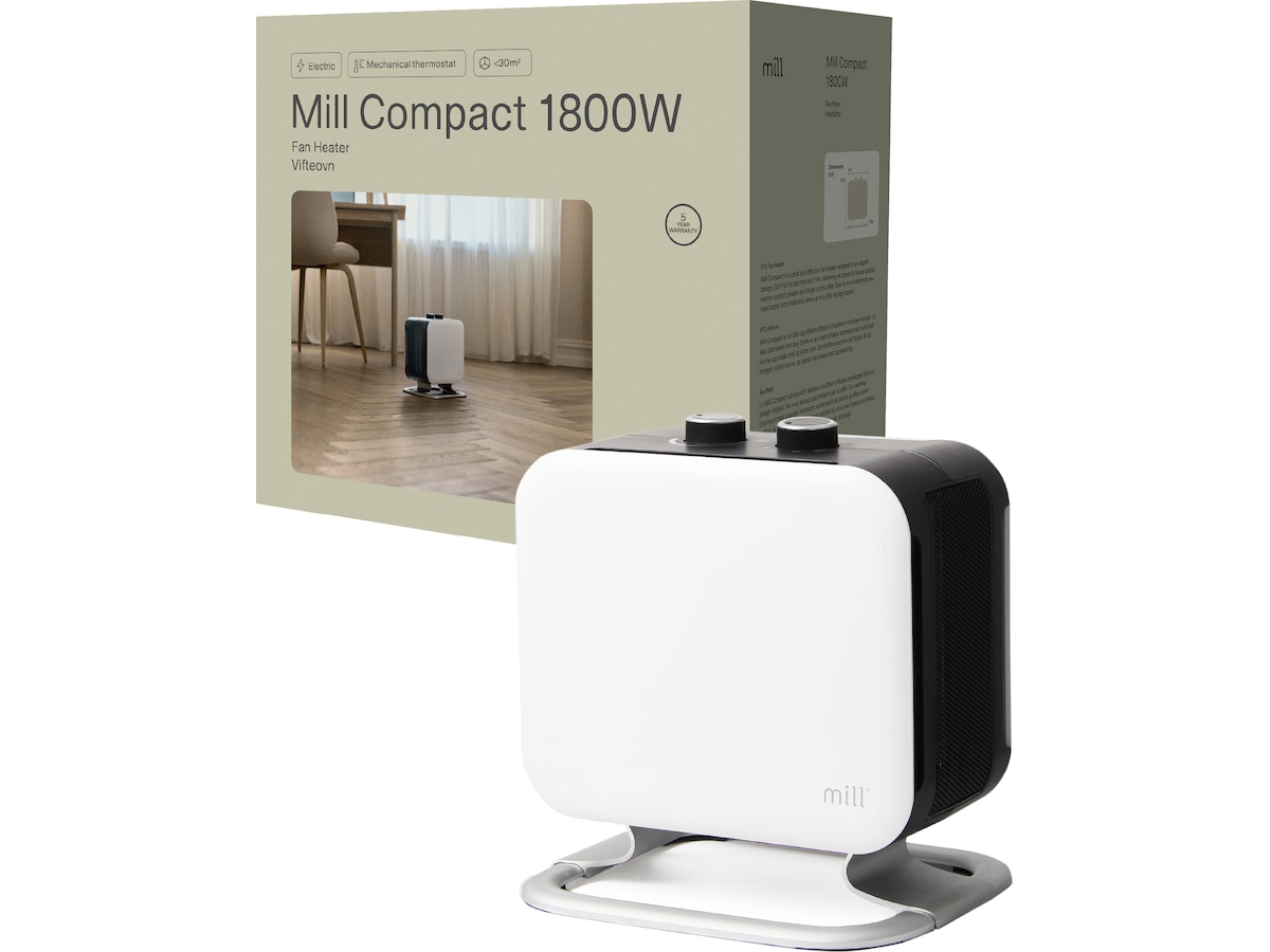 Mill Compact vifteovn 1800W med fot (hvit) Vifter & vifteovn