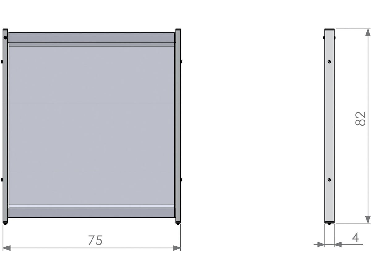 Nobo bordskjerm modul Premium Plus - 75x82cm Tilbehør til arbeidssteder og avlukker