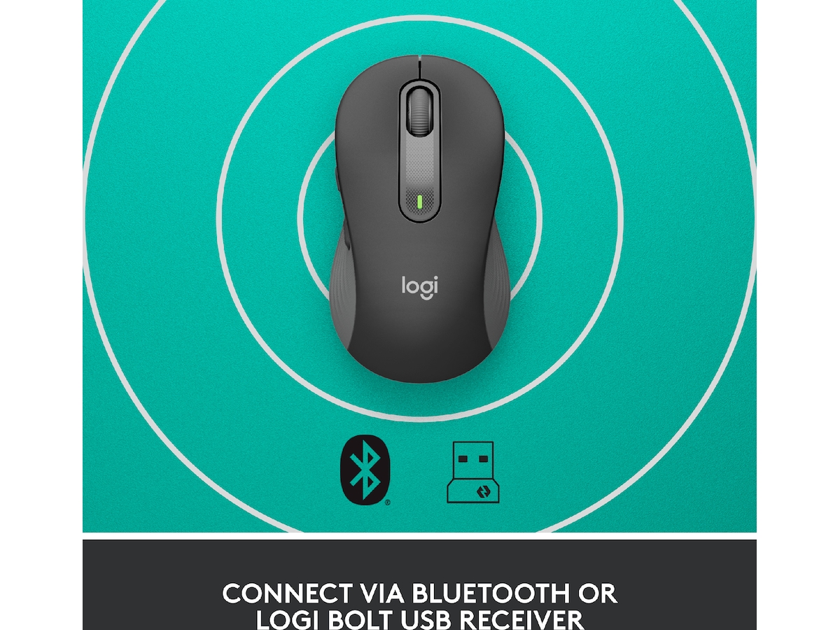 Logitech Signature M650 Large trådløs mus Grafittgrå Mus