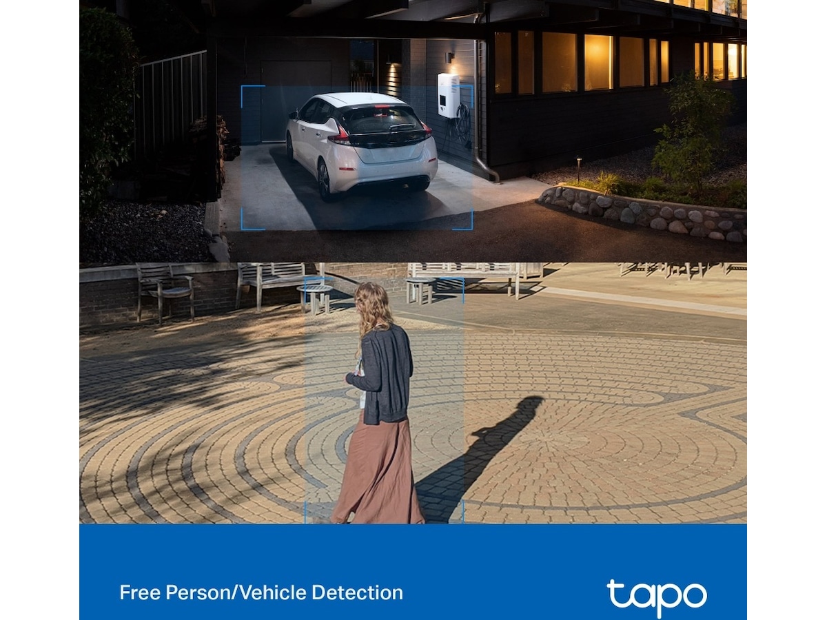 TP-Link Tapo C320WS 2K WiFi Utendørs kamera (hvit) Overvåkningskameraer