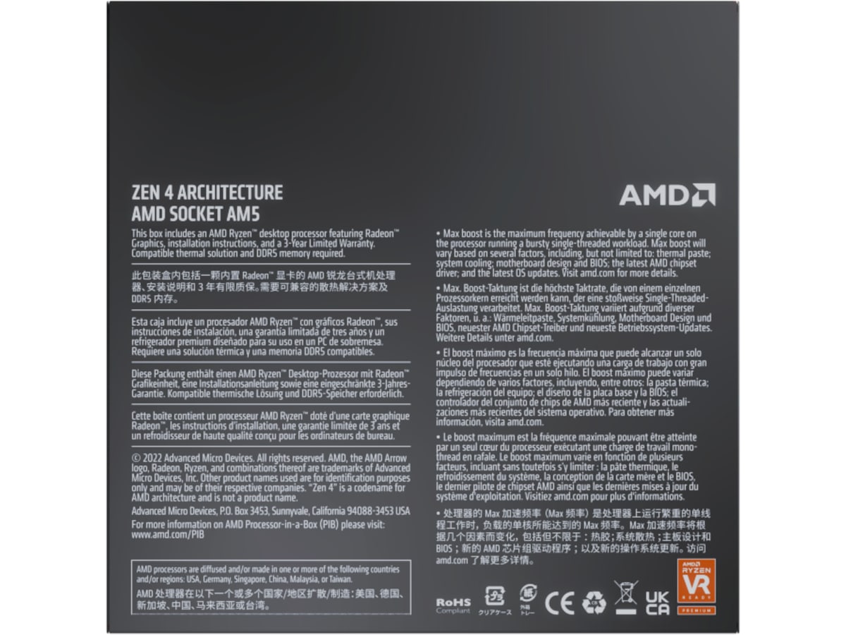 AMD Ryzen 5 7600X CPU Prosessorer