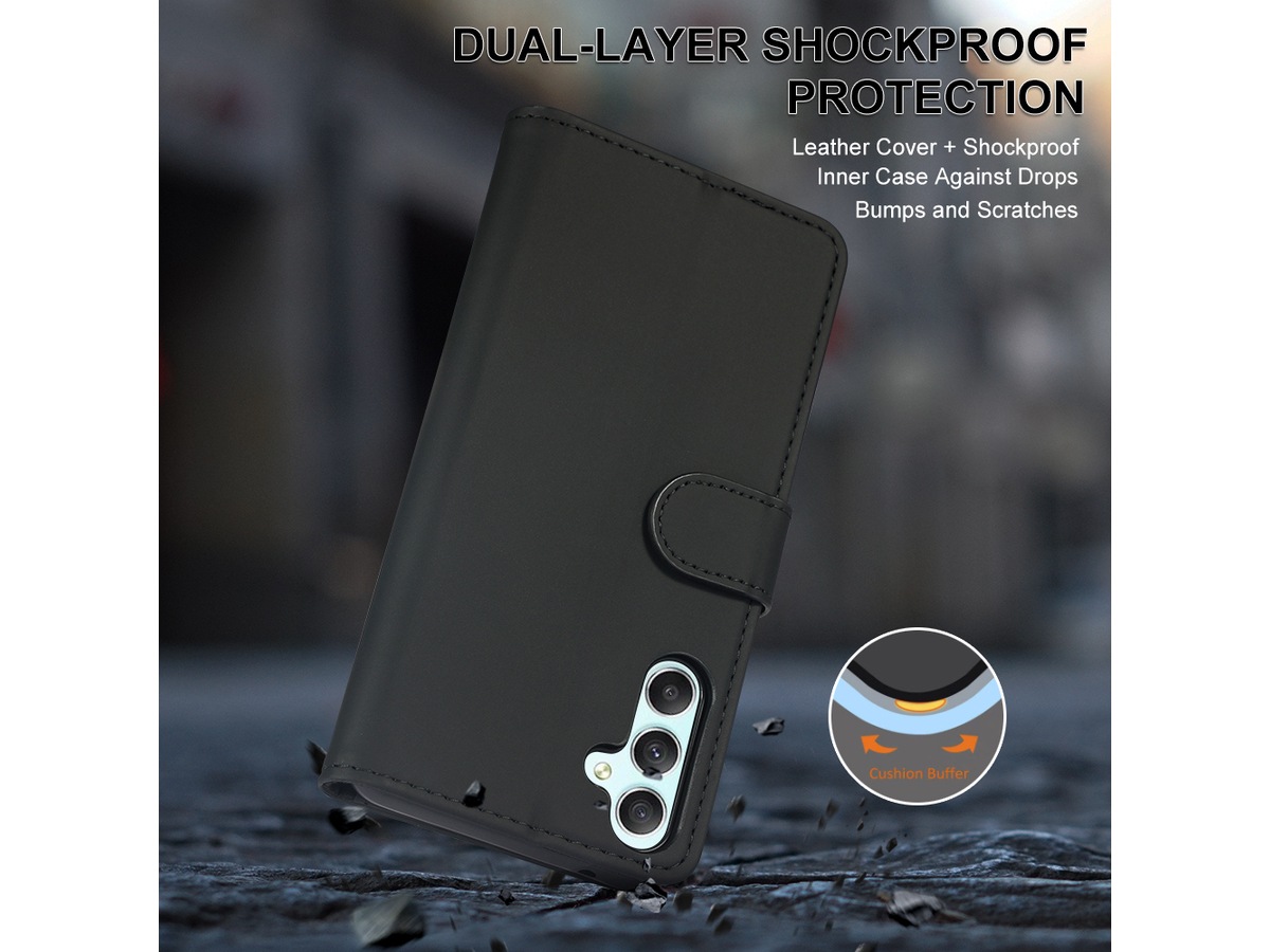 iiglo Galaxy A34 5G Lommebokdeksel (sort) Mobildeksel