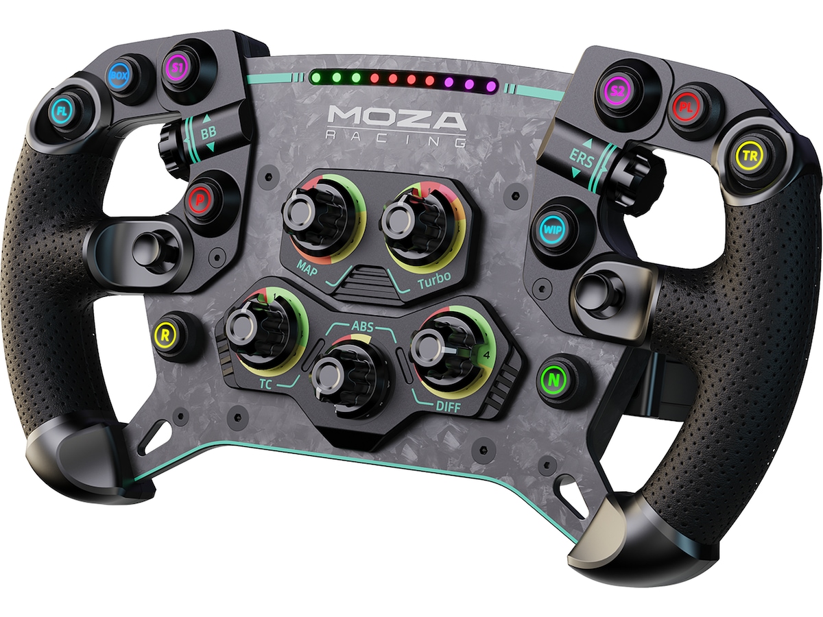 Moza Racing GS V2P Microfiber Leather GT Ratt 30cm Ratt og pedaler