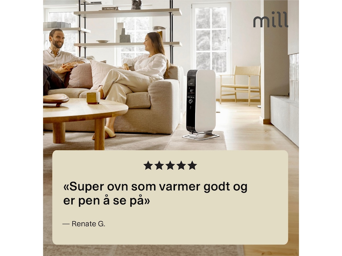 Mill Gentle Air oljeovn 2000w Frittstående varmeovner