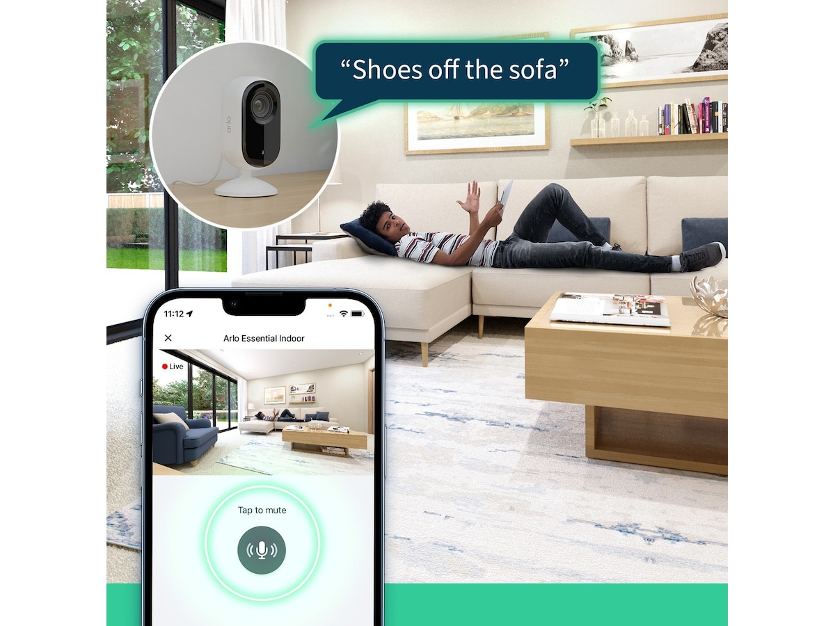 Arlo Essential 2 2K overvåkningskamera 2-pack -B-Grade Demo hjem & fritid