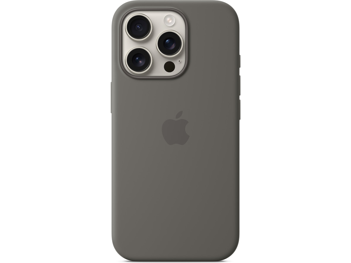 Apple iPhone 16 Pro Silikondeksel (steingrå) Mobildeksel