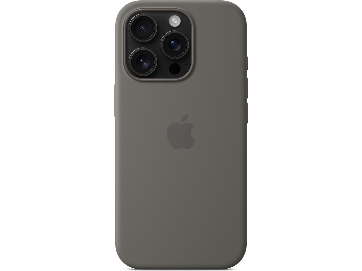 Apple iPhone 16 Pro Silikondeksel (steingrå) Mobildeksel