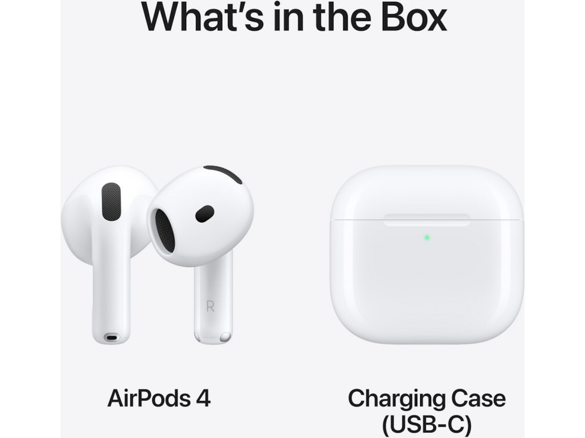Apple AirPods 4 trådløse ørepropper, In-Ear (hvit) Ørepropper