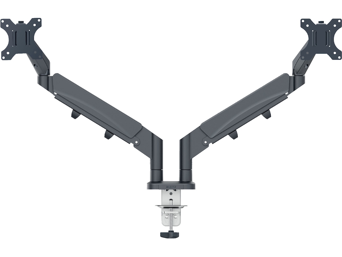 Leitz Ergo Skjermarm dobbel, plassbesparende, 17”-32” flat/buet skjerm Skjermstativ og skjermfeste