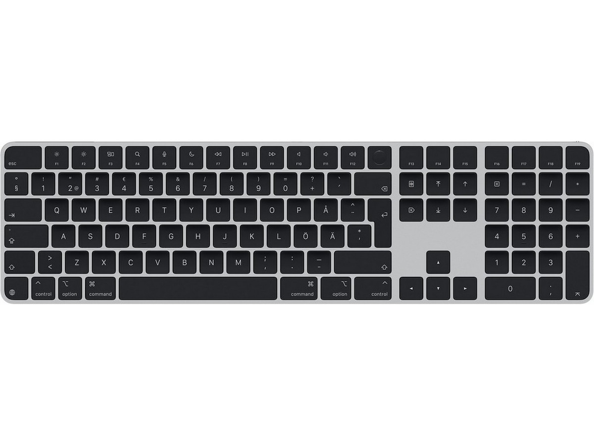 Apple Magic Keyboard med Touch ID og talltastatur (sort) Tastatur