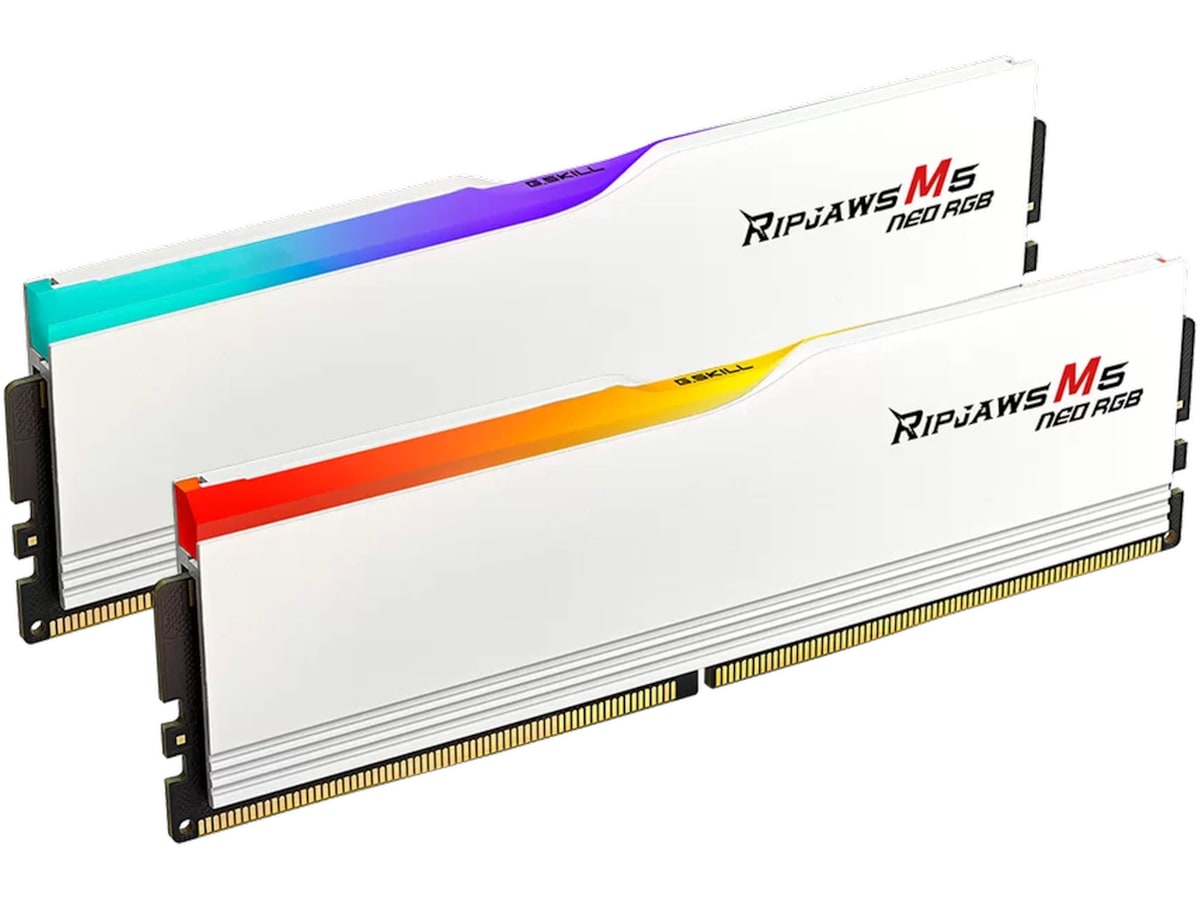 G.Skill Ripjaws M5 NEO 6000MHz DDR5 64GB RGB (hvit) Minnebrikker