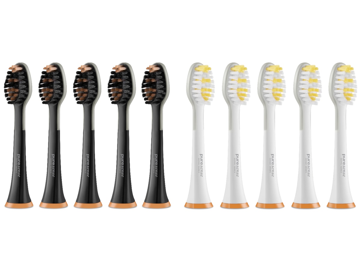 Puresense Dental C Sonic Tannbørstehoder med tungeskraper 10pk (large) Tannbørstehoder