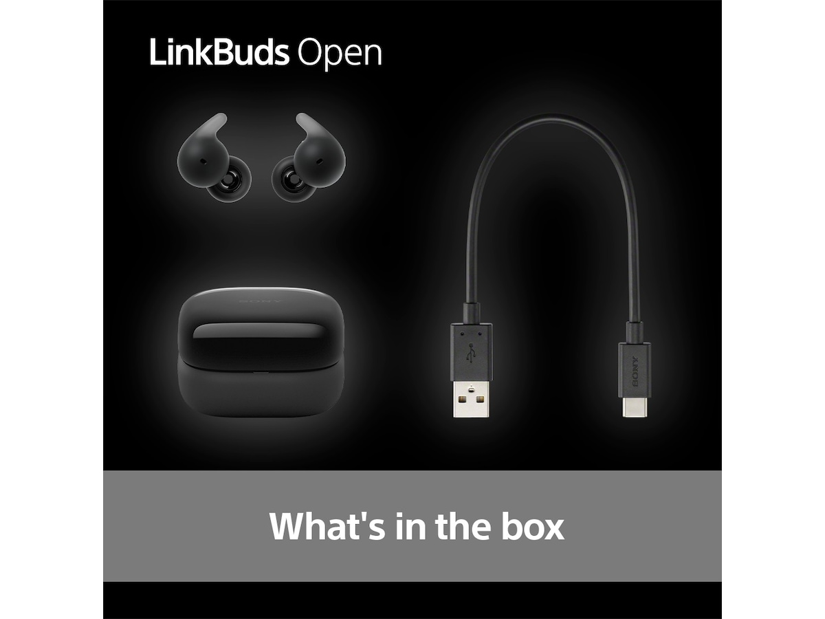Sony Linkbuds Open True Wireless ørepropper (sort) -B-Grade Demo headset