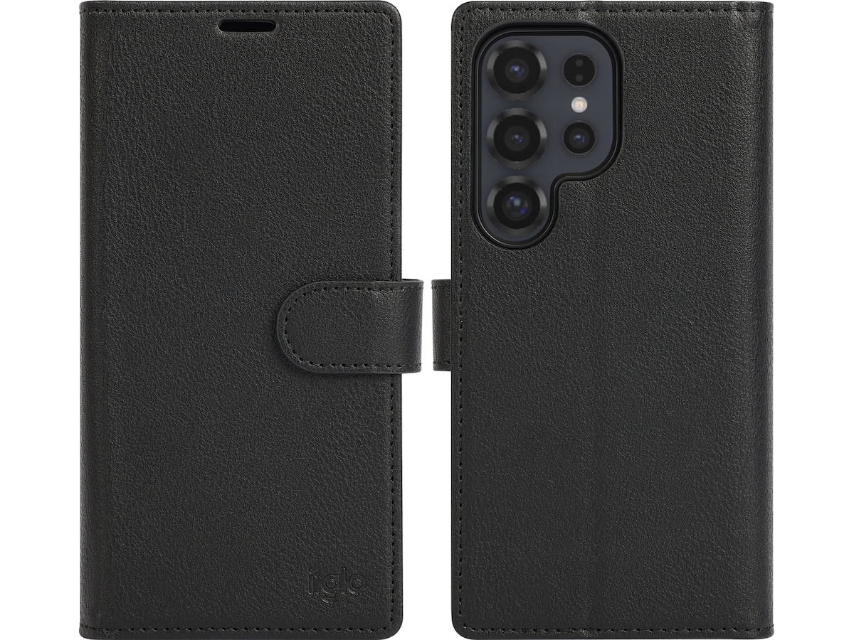 iiglo Galaxy S25 Ultra 2-i-1 Lommebokdeksel (sort) Mobildeksel
