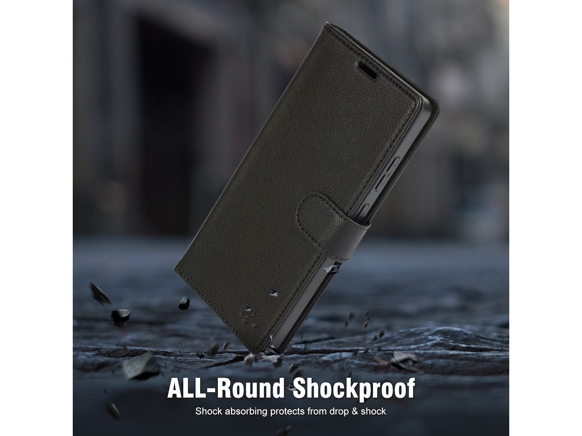 iiglo Galaxy S25 Ultra 2-i-1 Lommebokdeksel (sort) Mobildeksel