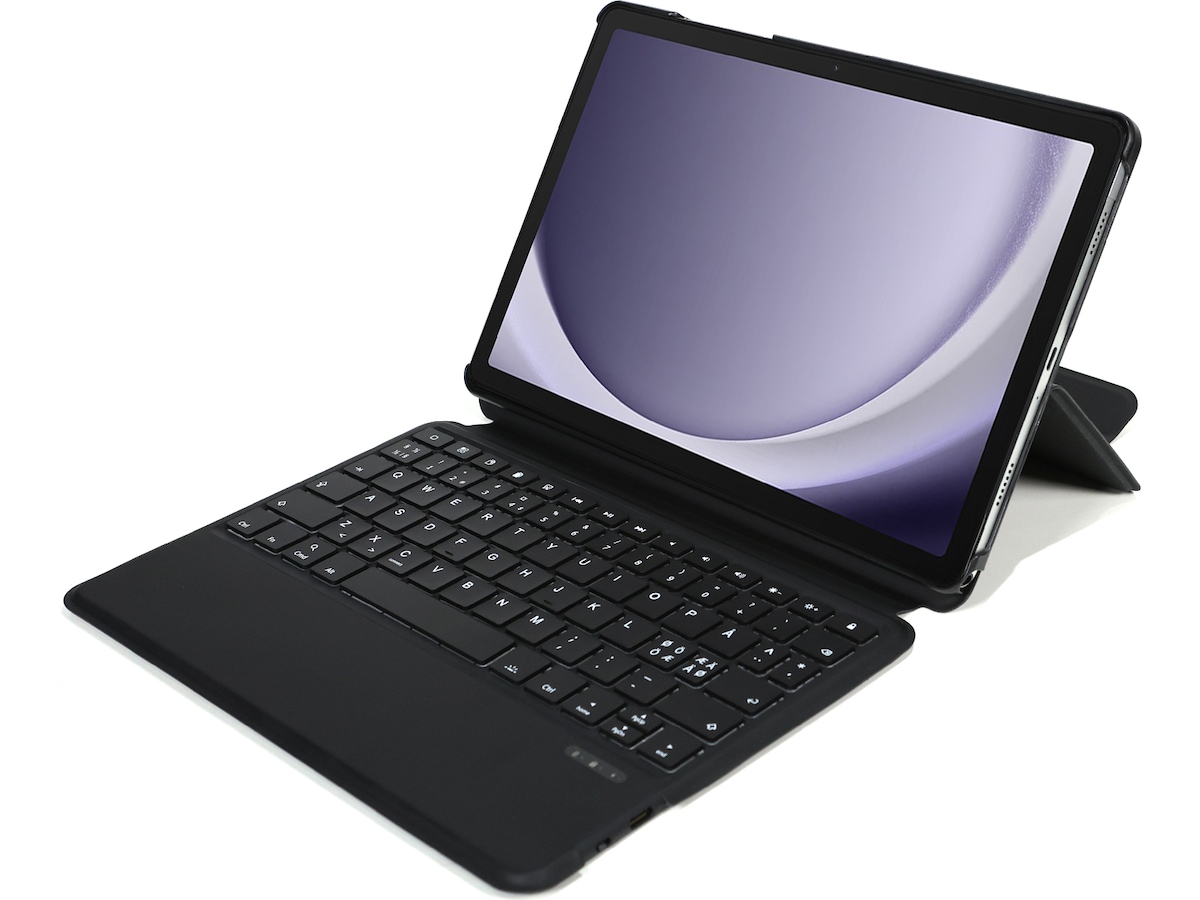 Gre8t Galaxy Tab A9+ tastaturdeksel (sort) Tastatur og stylus