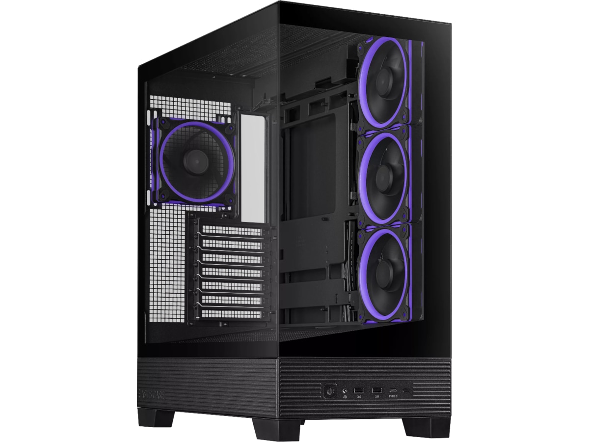 Asus A31 PLUS ARGB Mid Tower (sort) Midi tower