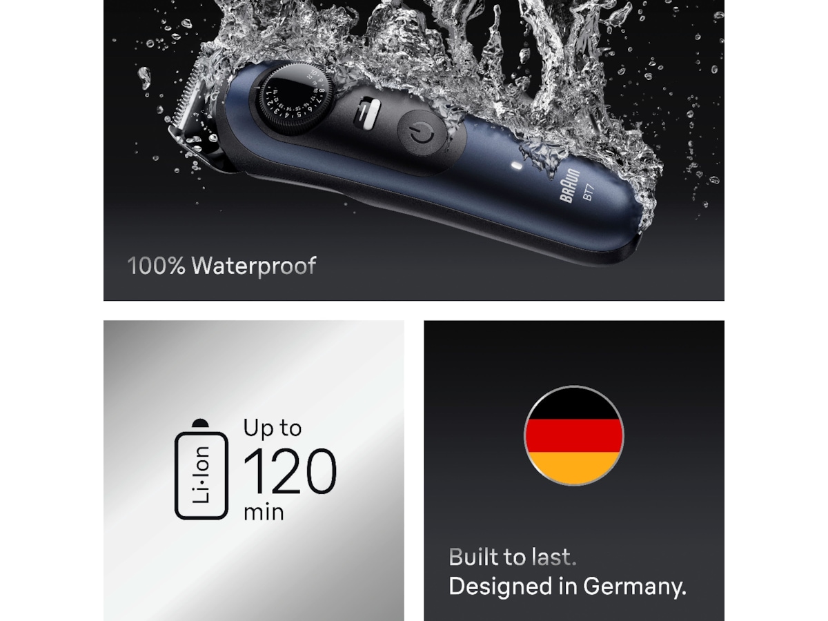 Braun Series 7 Skjeggtrimmer (blå) Barbermaskiner