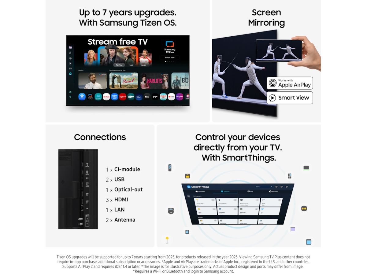 Samsung 43" Q8FA QLED 4K smart-TV (2025) 20 - 49 tommer TV