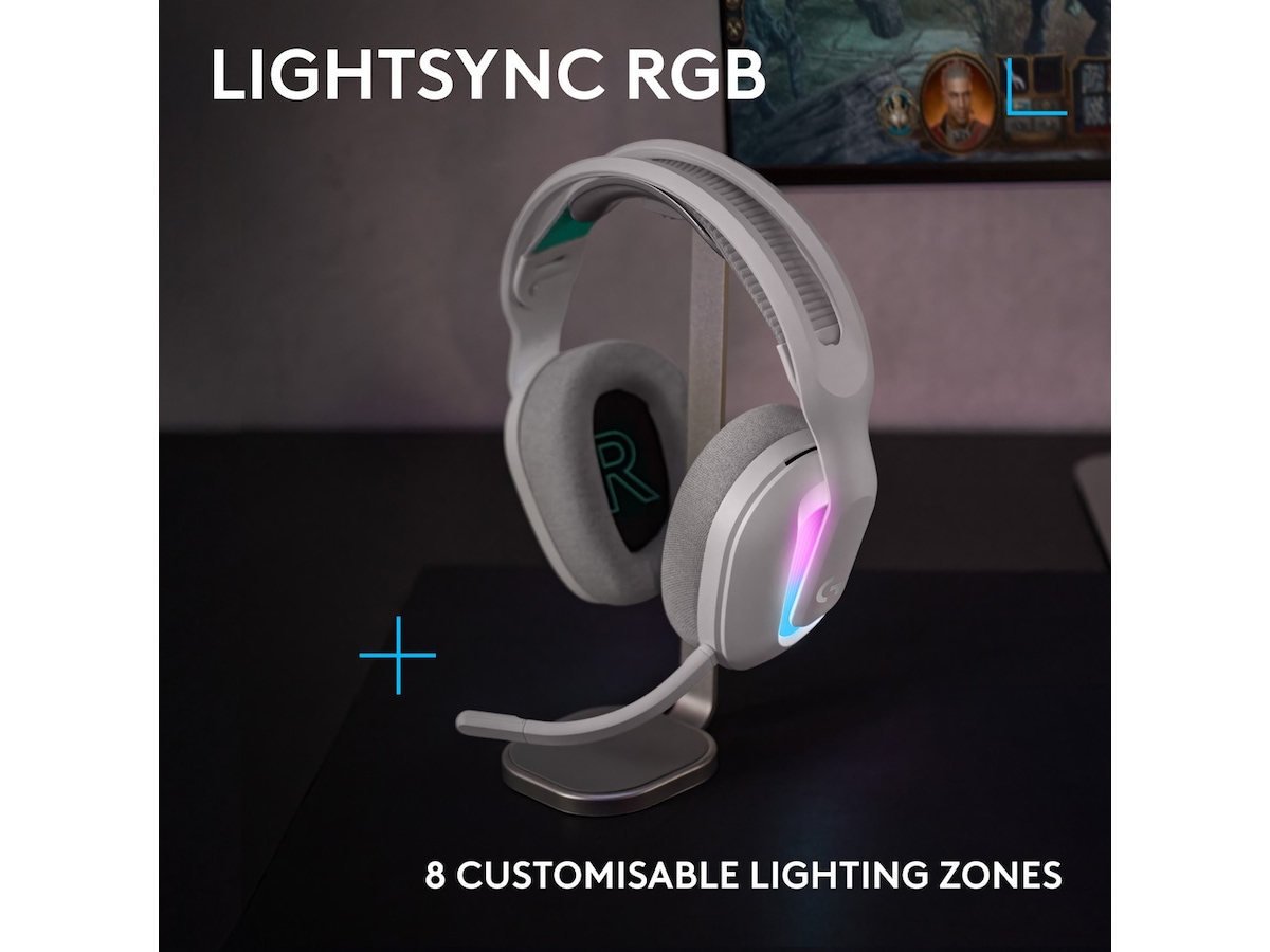 Logitech G522 Lightspeed Trådløst Gaming Headset (hvit) Gamingheadset