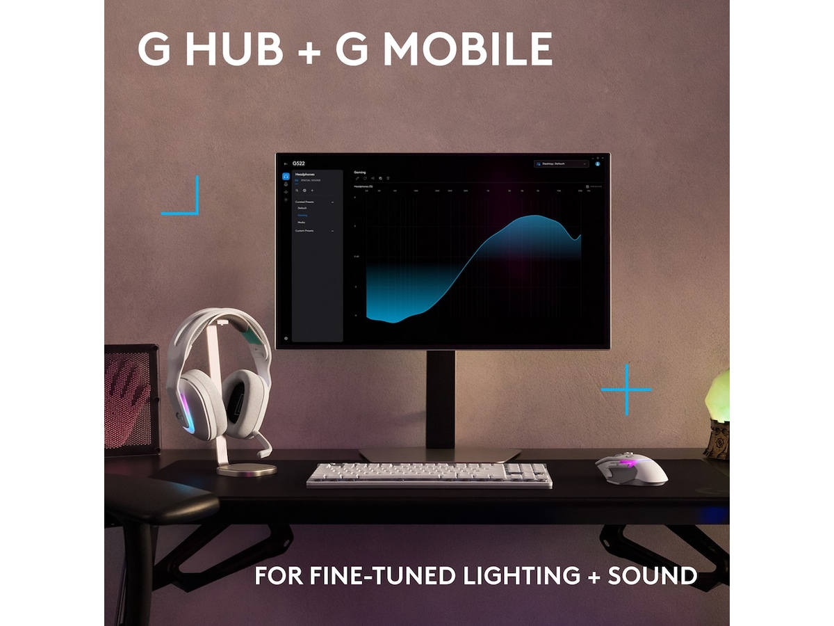 Logitech G522 Lightspeed Trådløst Gaming Headset (hvit) Gamingheadset