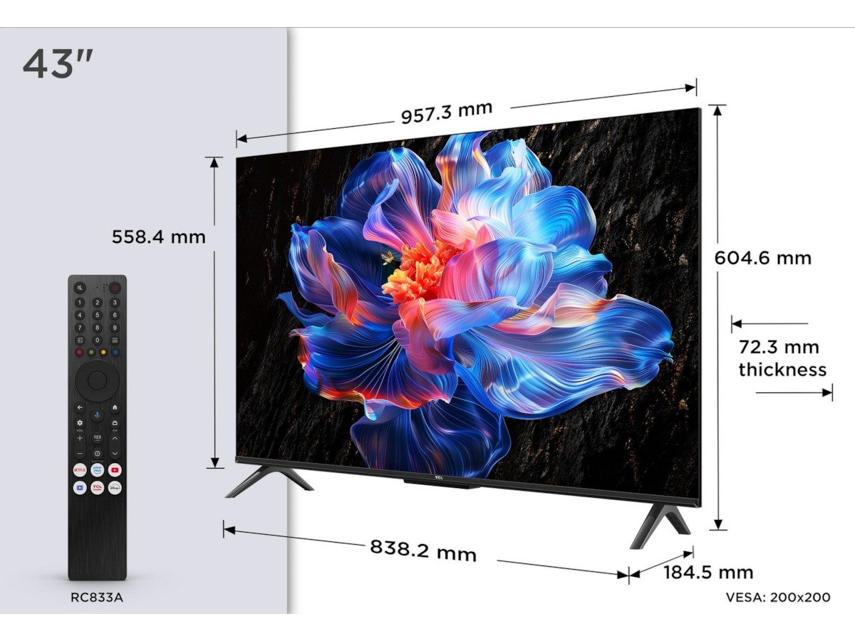 TCL 43" V6C 4K LED Google TV 20 - 49 tommer TV