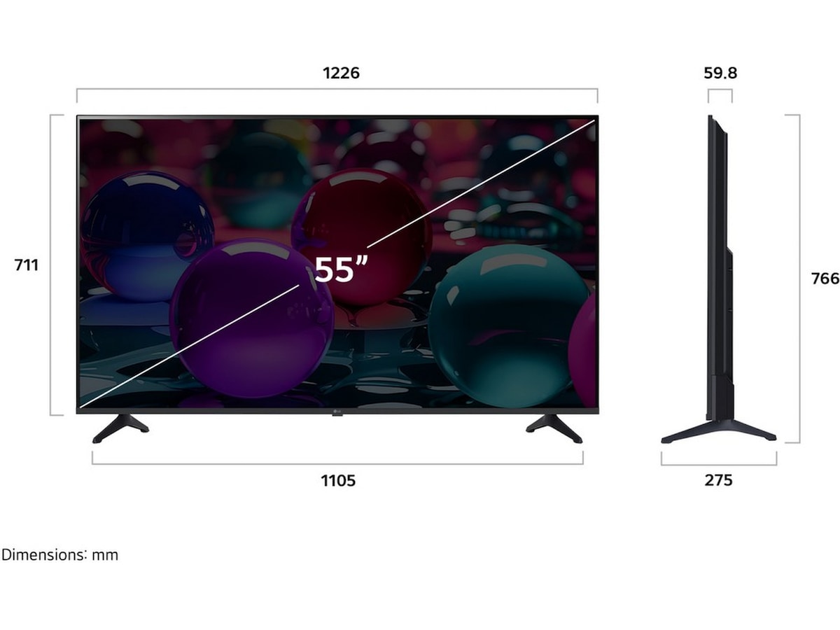 LG 55" UA73 AI 4K UHD smart-TV (2025) 50 - 59 tommer TV